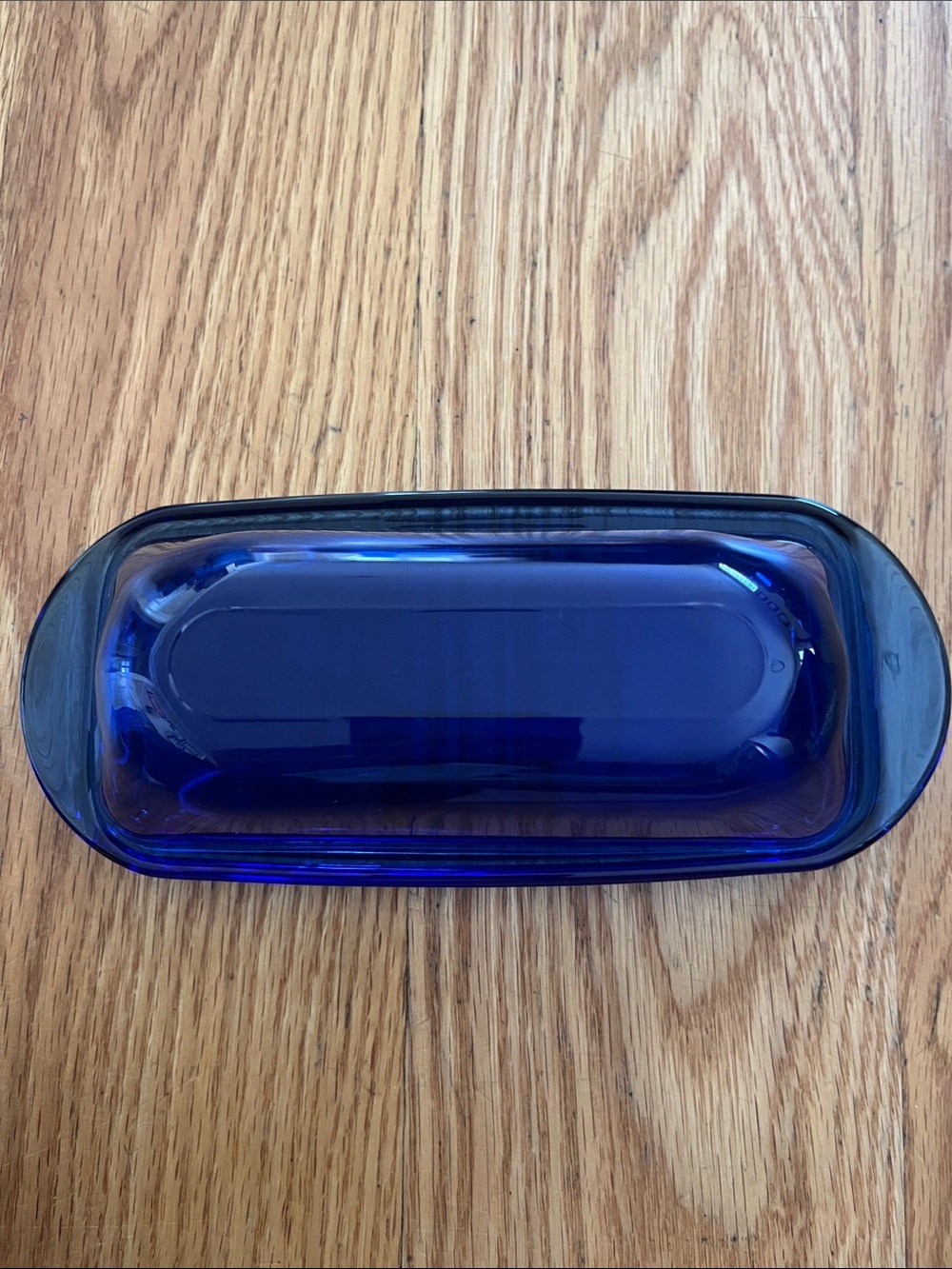 Cobalt Blue Glass Butter Dish - Picture 5 of 5